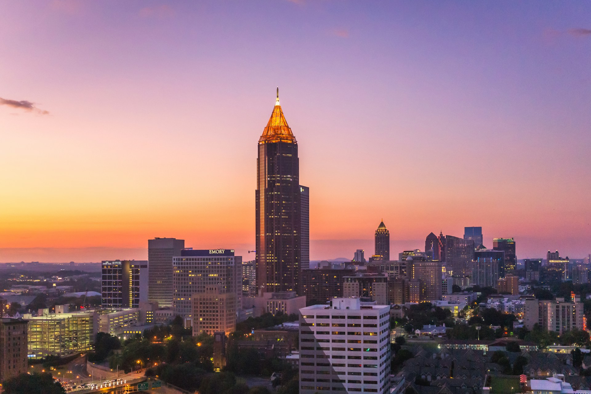 The Atlanta, Georgia skyline on a clear afternoon